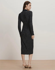 Barrett Plaid Midi Dress