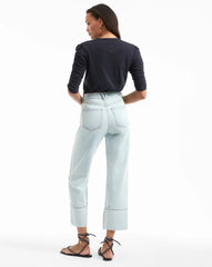 Waldorf Ruched-Sleeve Slub T-Shirt