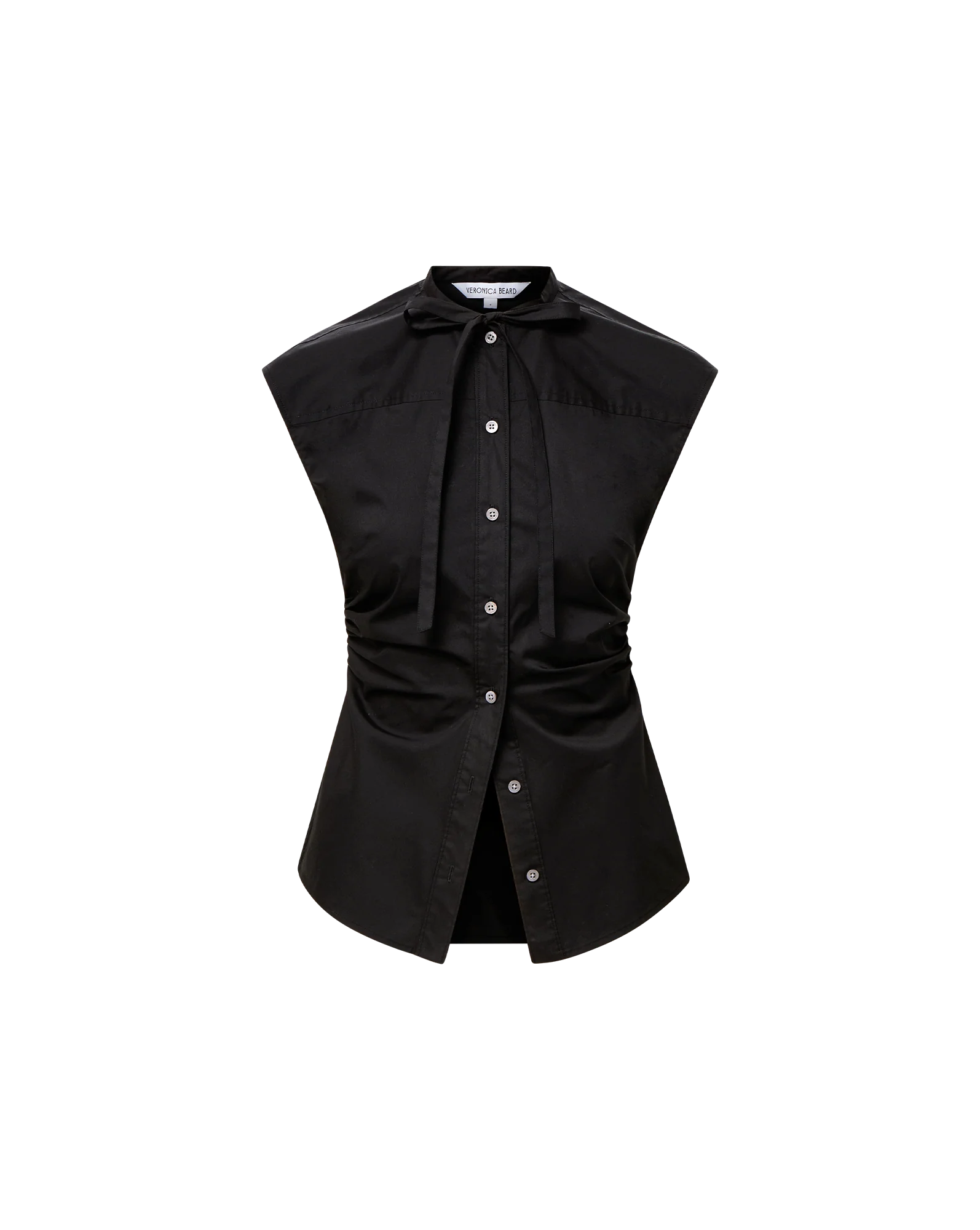 Joon Tie-Neck Button-Down Blouse