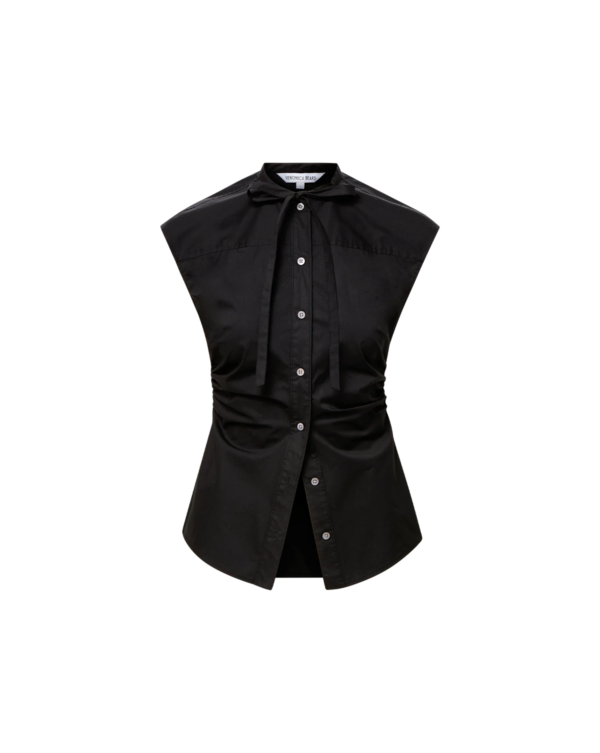 Joon Tie-Neck Button-Down Blouse