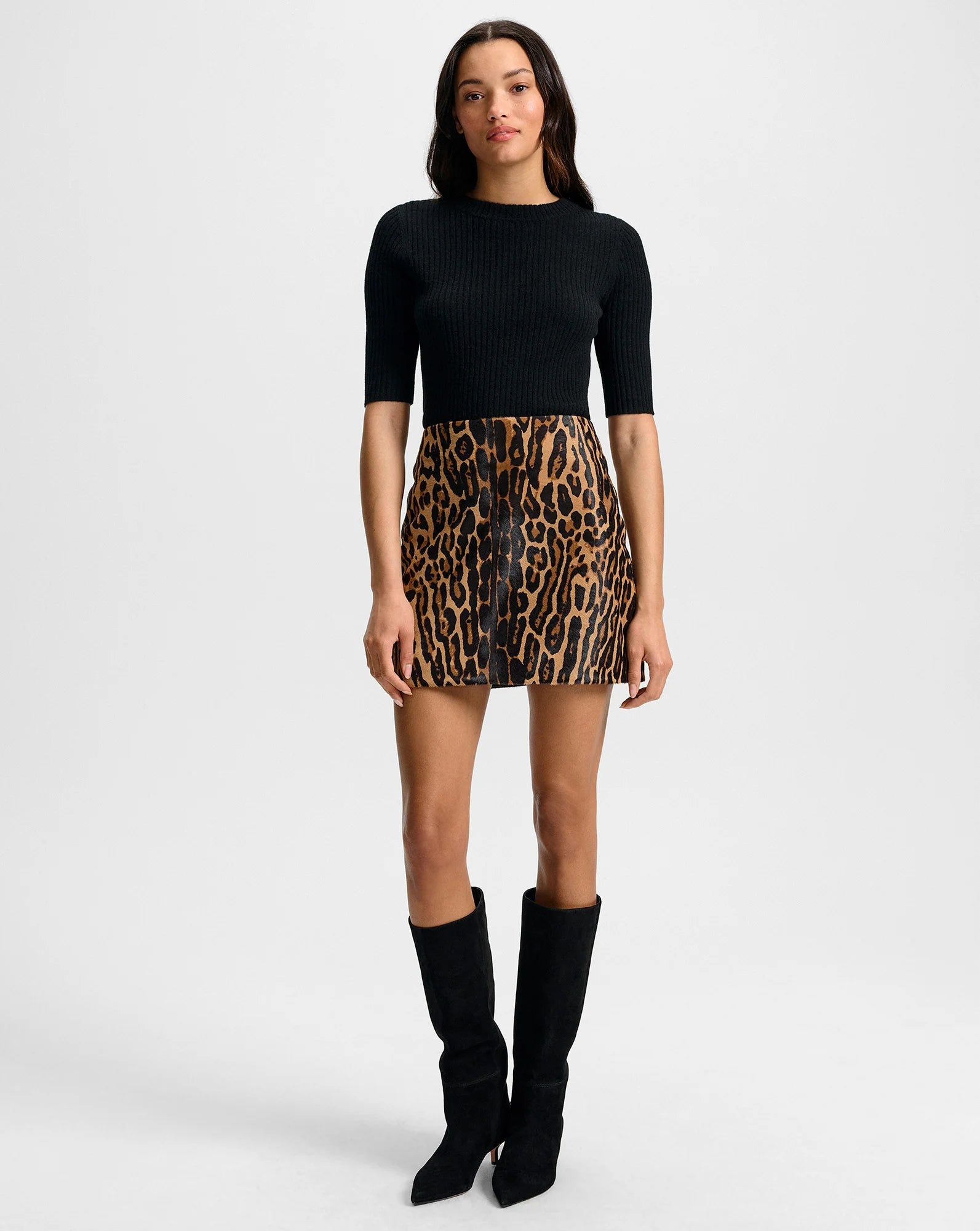 Ohemia Calf Hair Mini Skirt