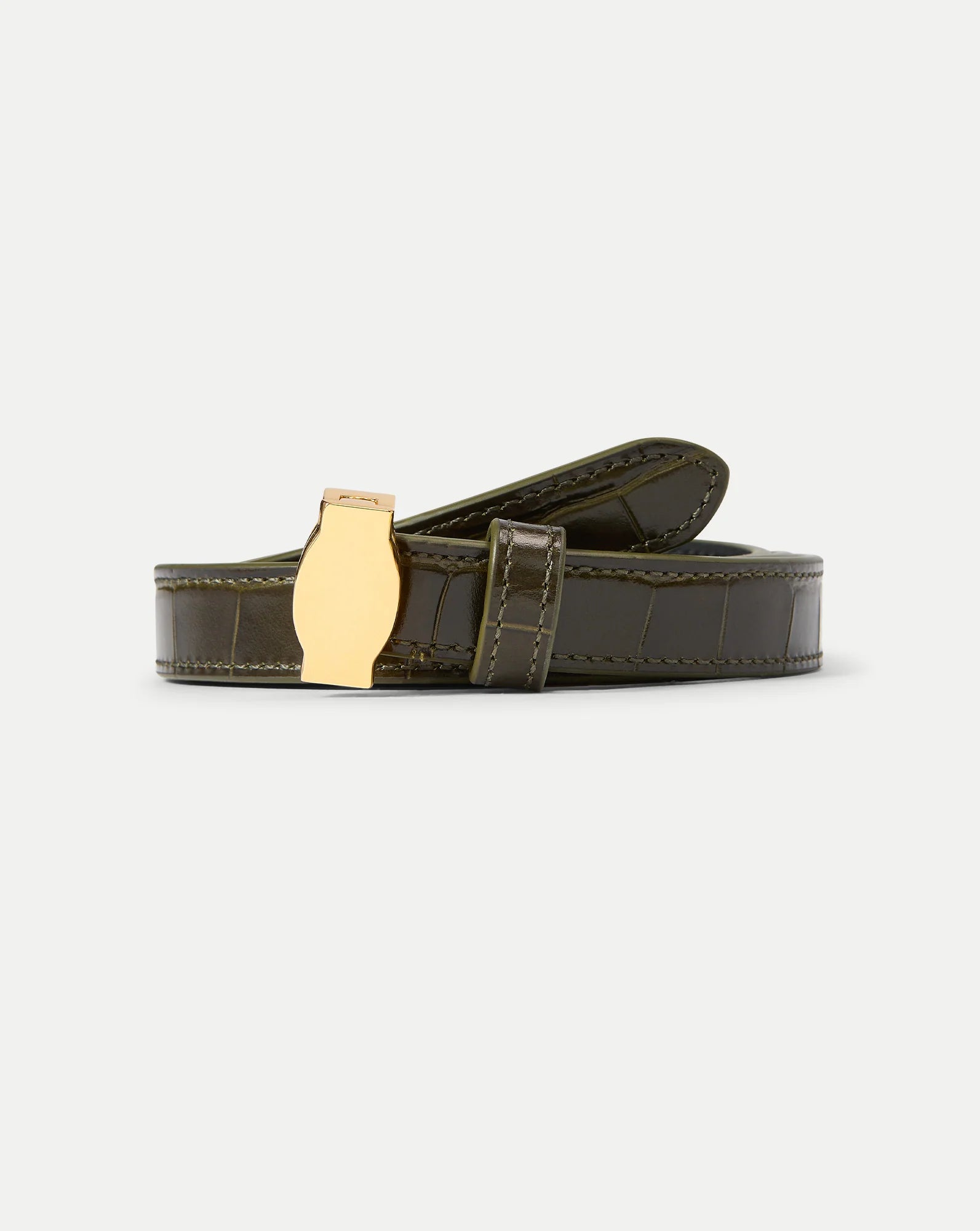 Dash Croc-Embossed Belt