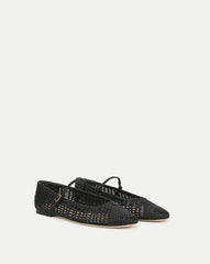 Ellie Woven-Leather Flat