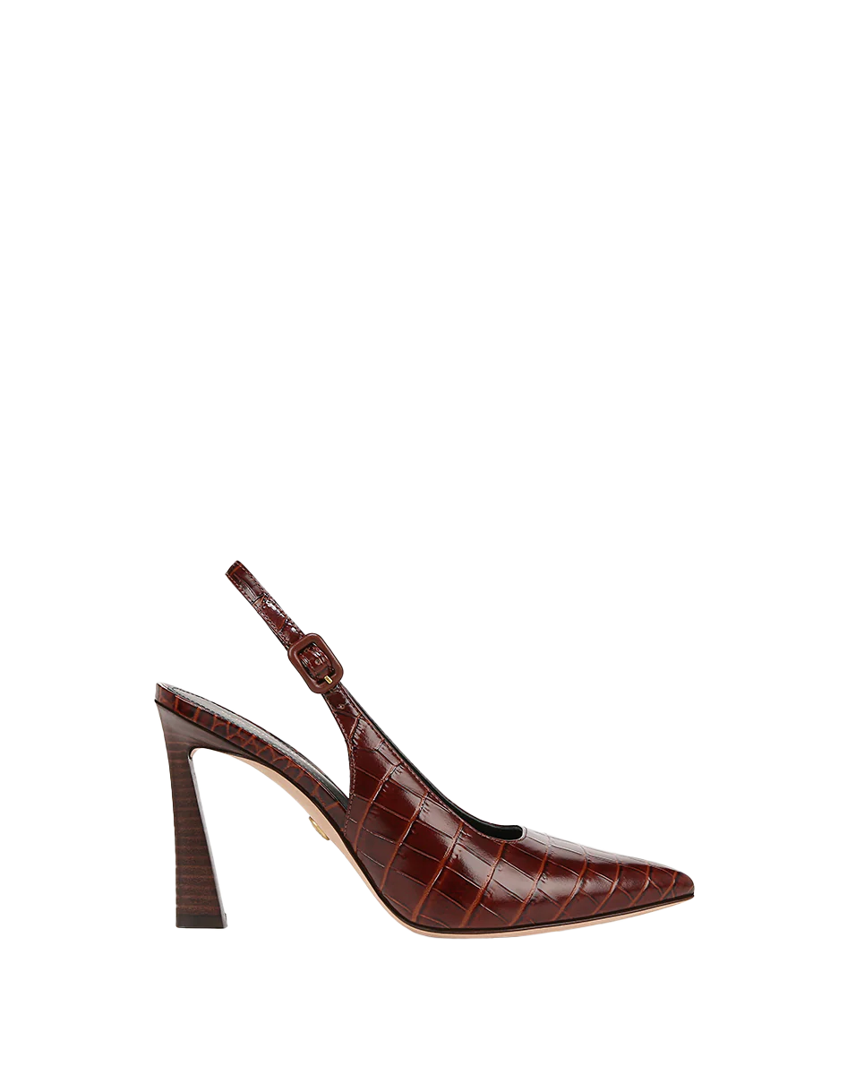 Callie Croc-Embossed Slingback Pump