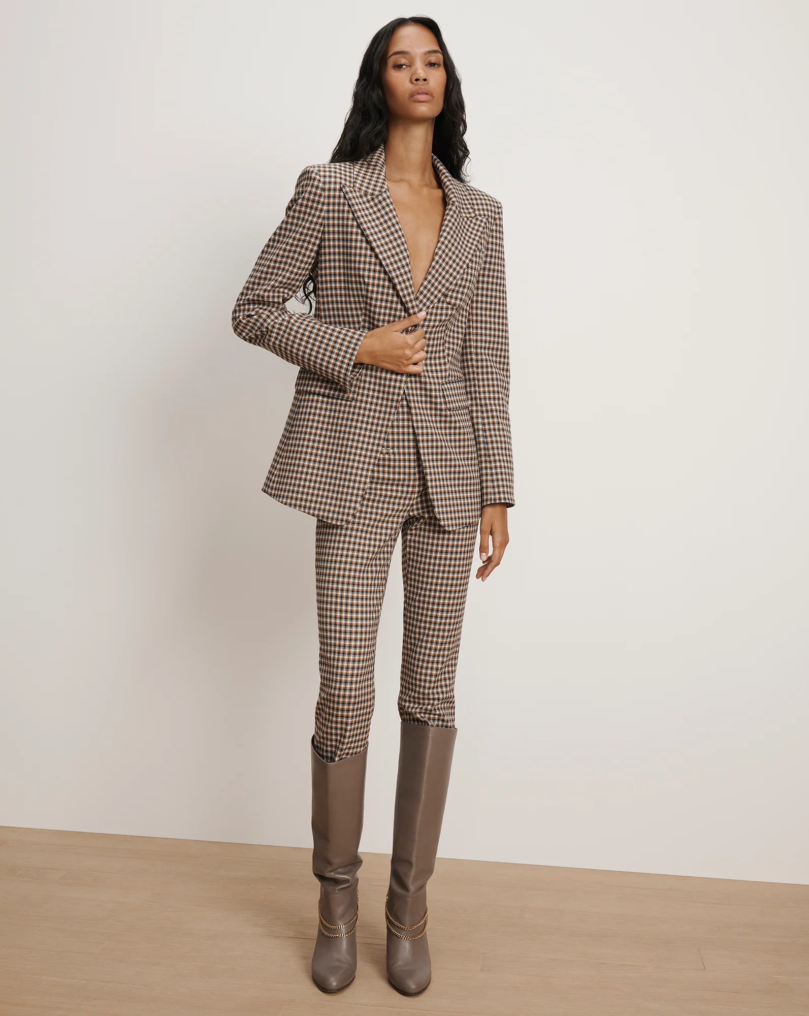 Livvy Houndstooth Dickey Jacket