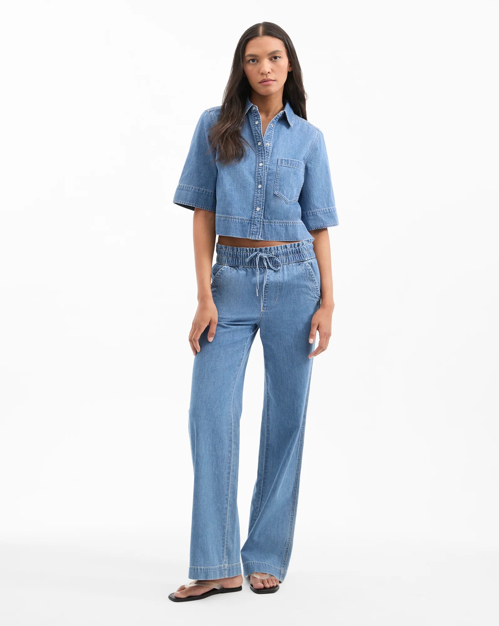 Spruce Denim Button-Down Shirt