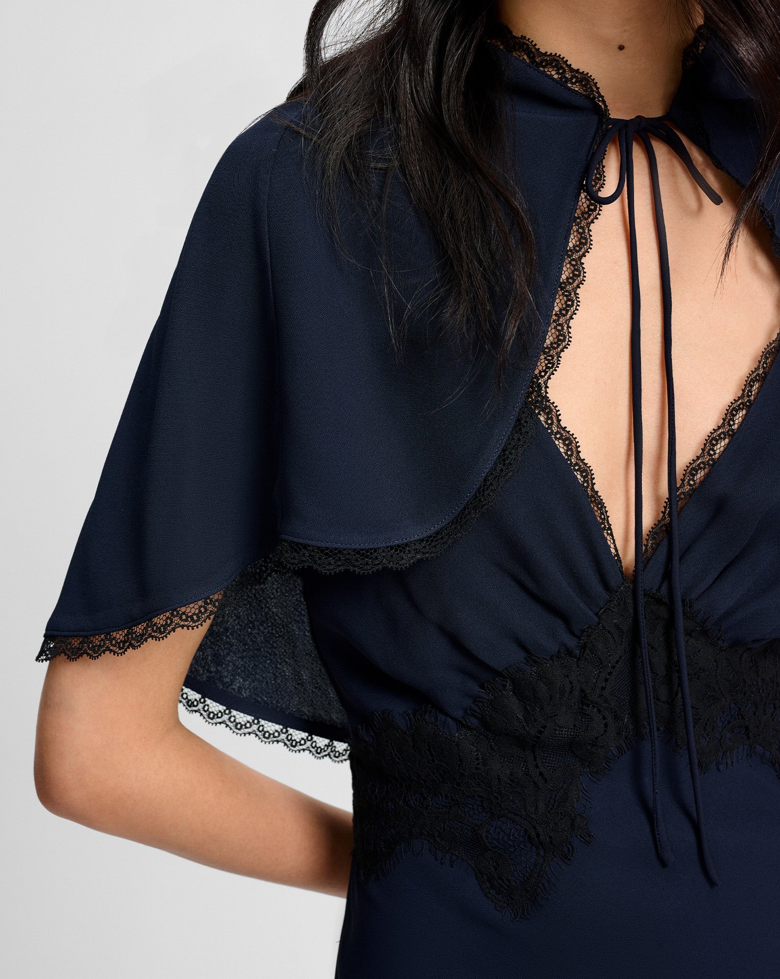 Muriel Lace-Trim Maxi Dress