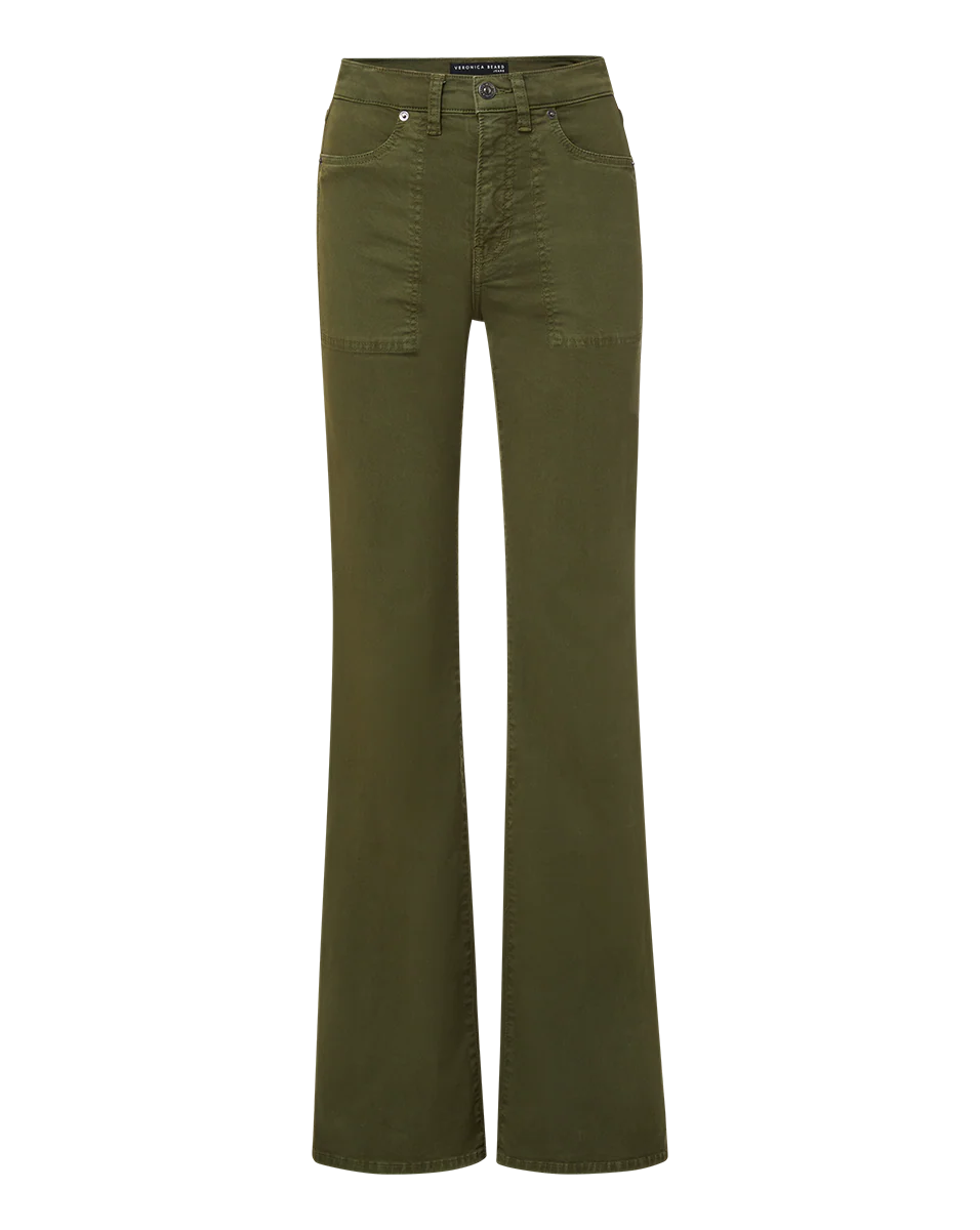 Crosbie Patch Pocket Slim Wide-Leg Pant