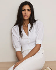 Coralee Puff-Sleeve Top