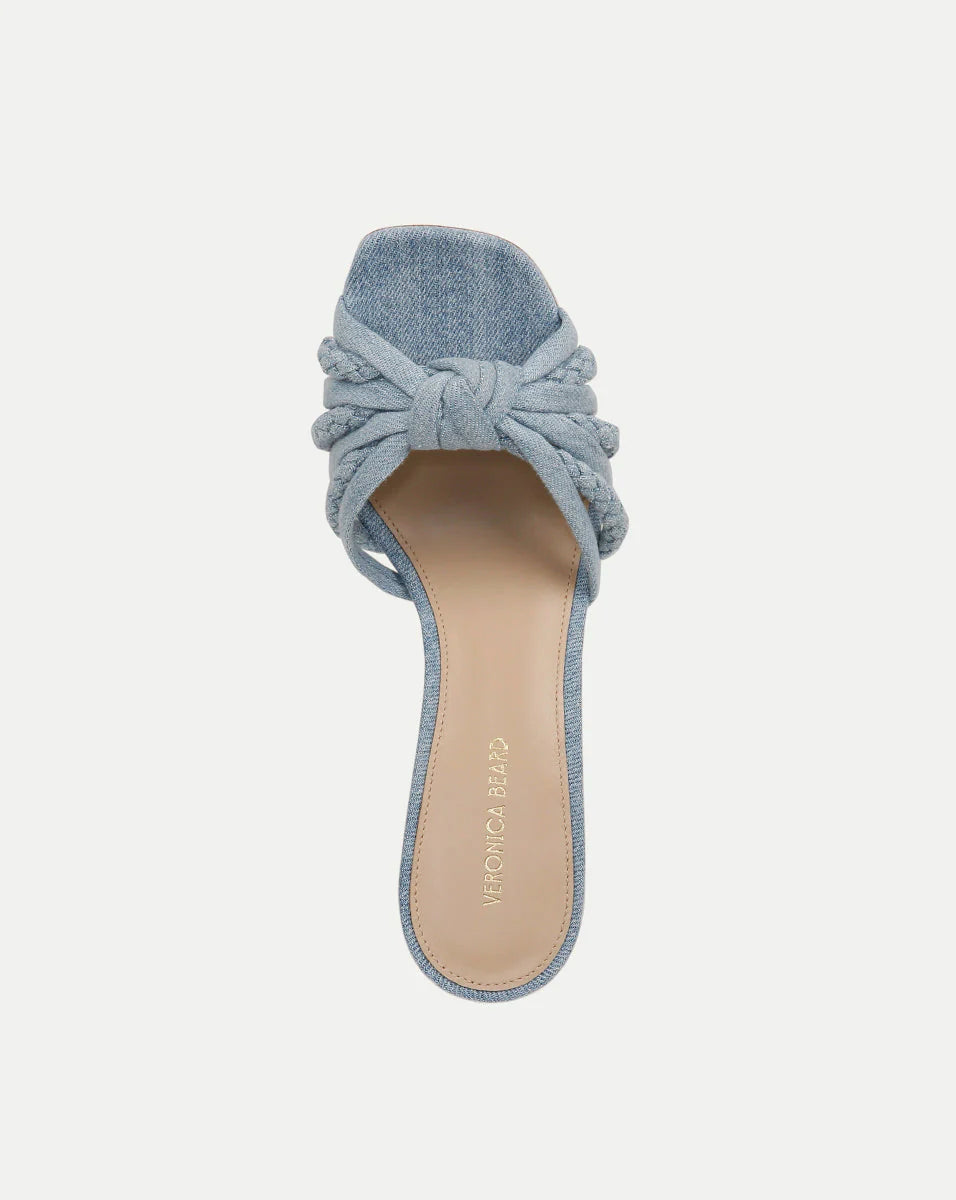 Misa Denim Knot-Front Sandal