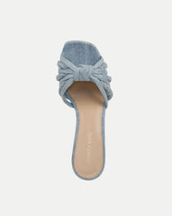 Misa Denim Knot-Front Sandal