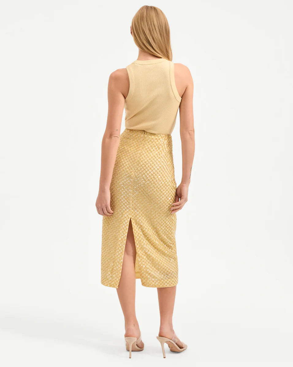 Allora Beaded Midi Skirt