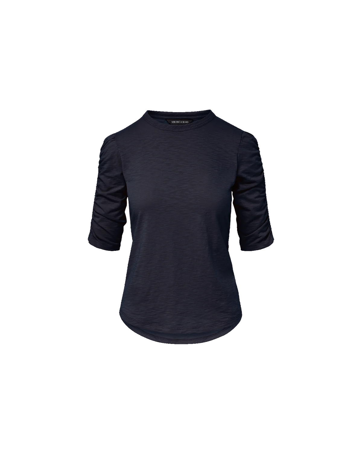 Waldorf Ruched-Sleeve Slub T-Shirt