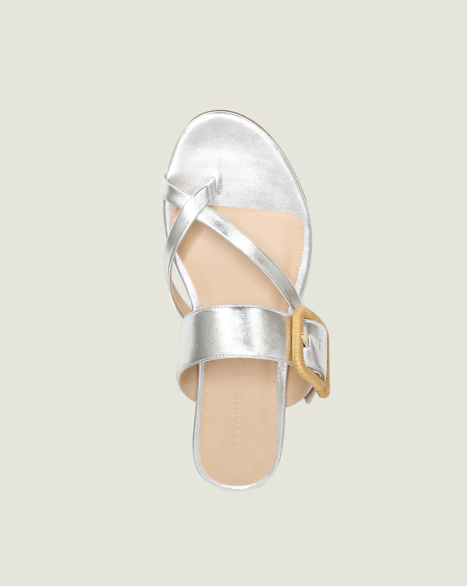 Salva Metallic Crisscross Sandal