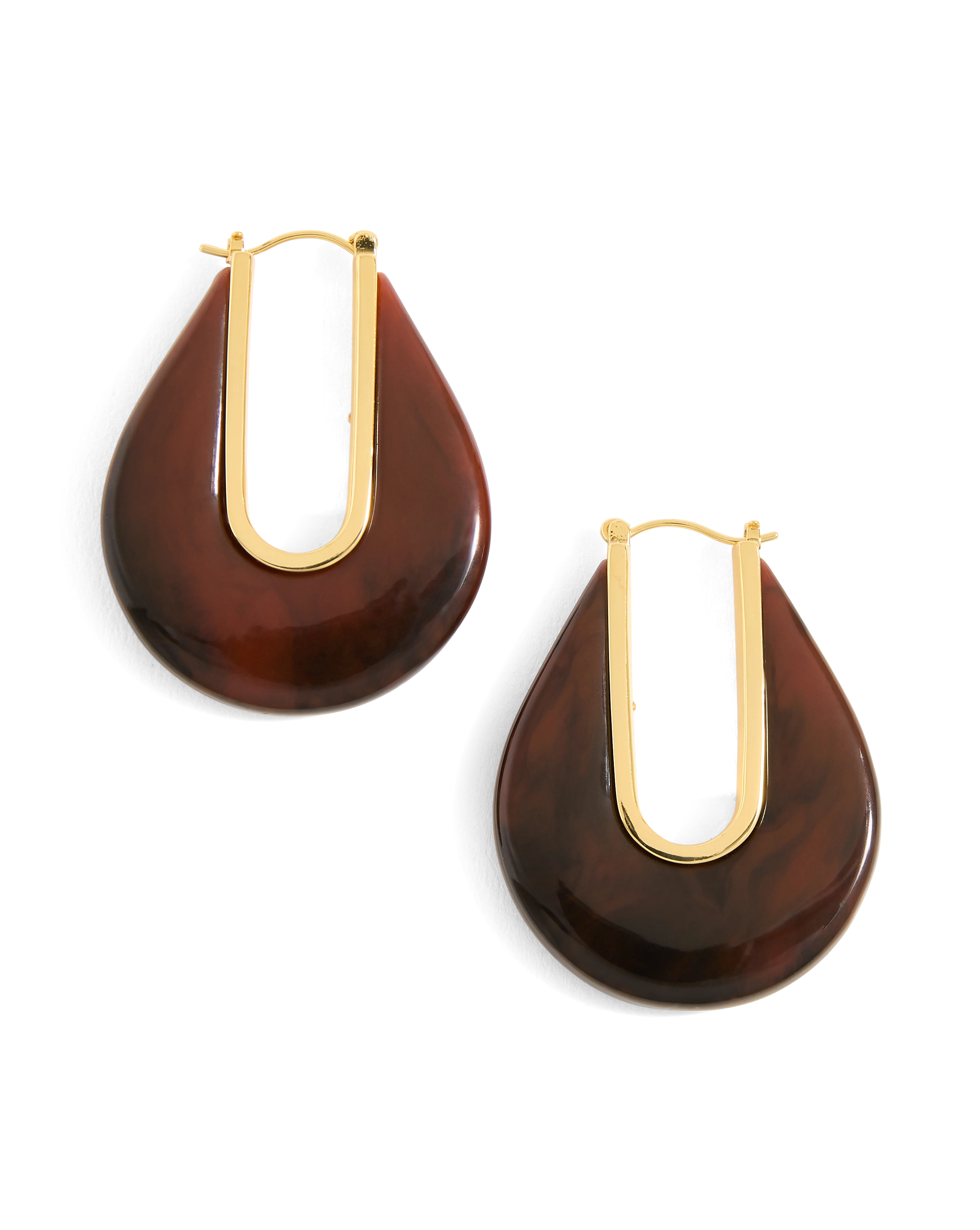 Resin Drop Hoop Earring