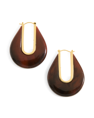 Resin Drop Hoop Earring