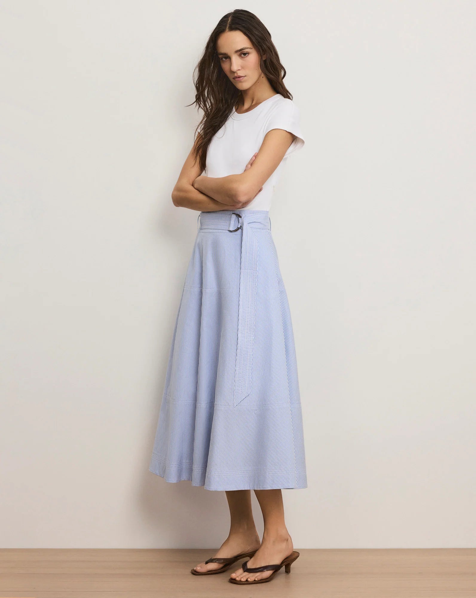 Belmar Mixed-Media Midi Dress