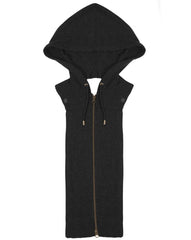 Cashmere Hoodie Dickey With Cuffs