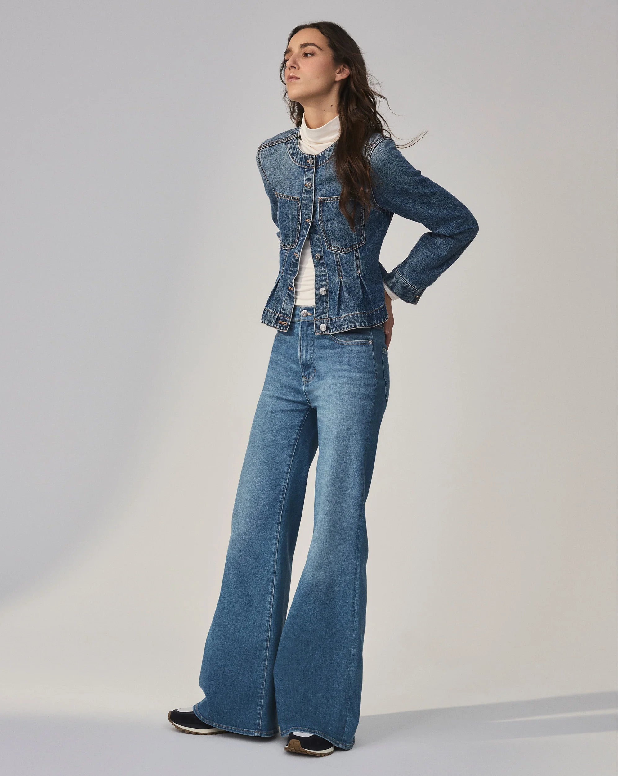 Zahara Peplum Denim Jacket