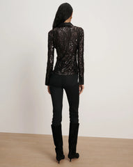 Matty Sequin Button-Down Shirt