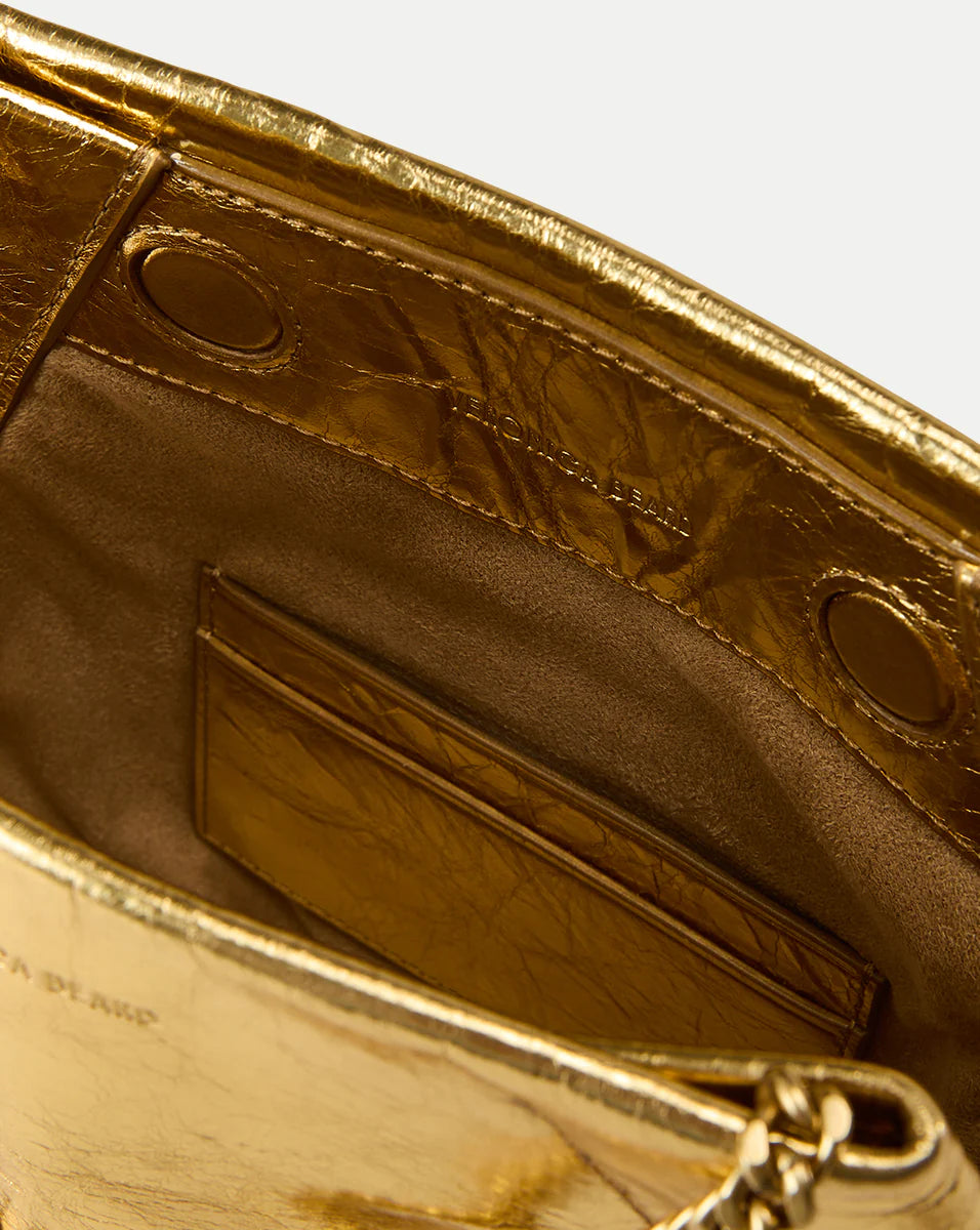 Small Veronica Beard Metallic Slouch Bag