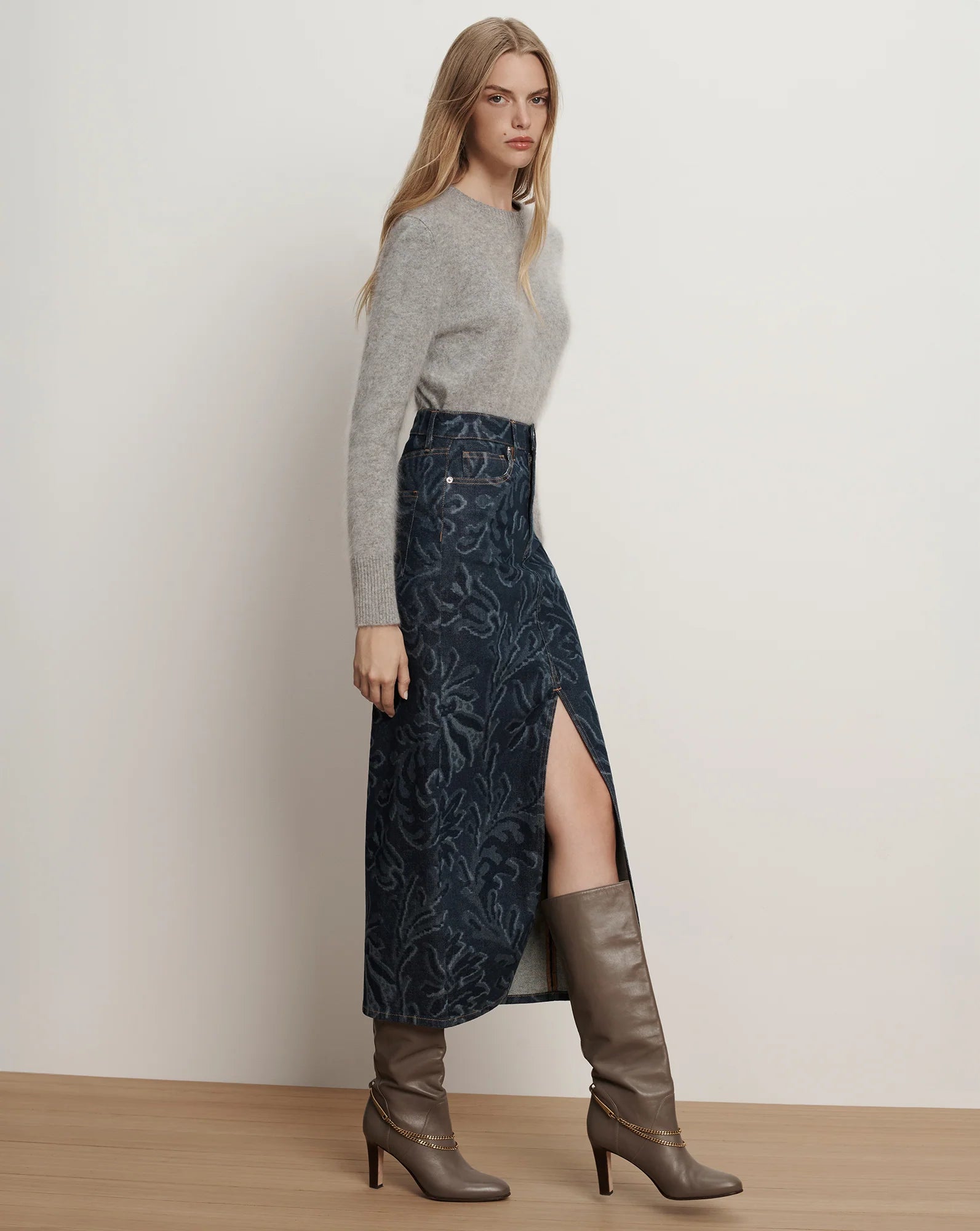 Devorah Denim Maxi Skirt