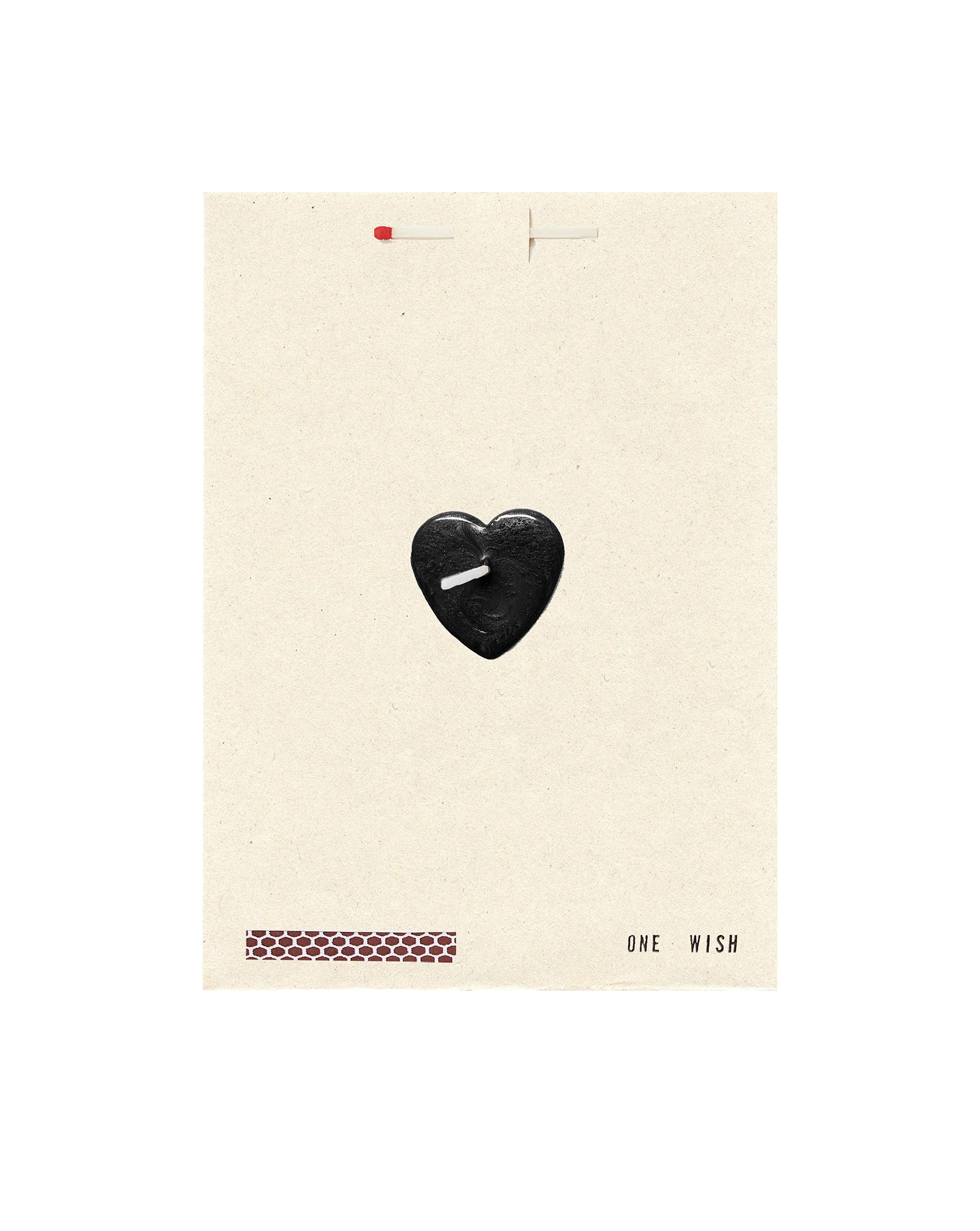 Black Heart Wish Card