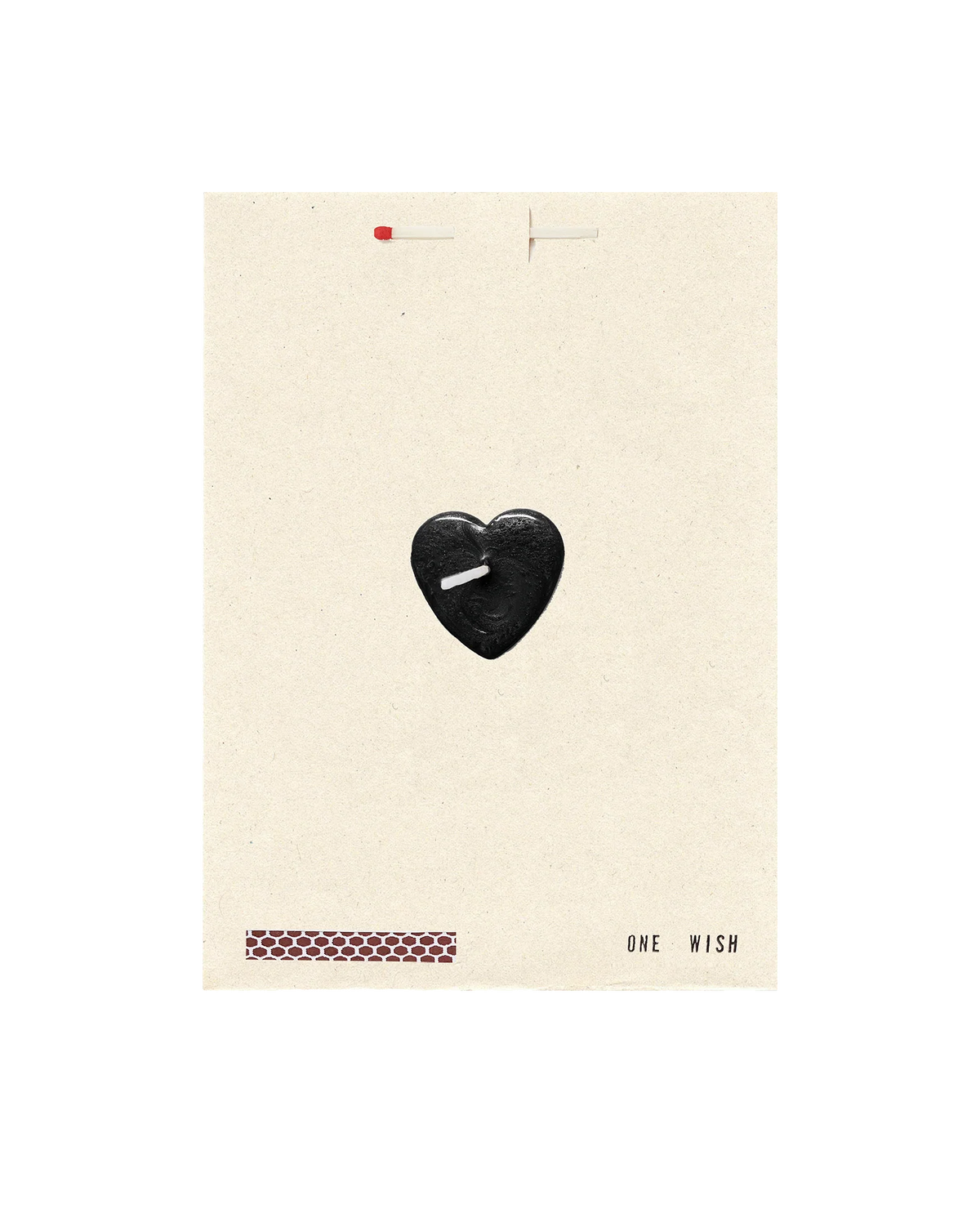 Black Heart Wish Card