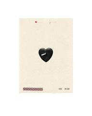 Black Heart Wish Card
