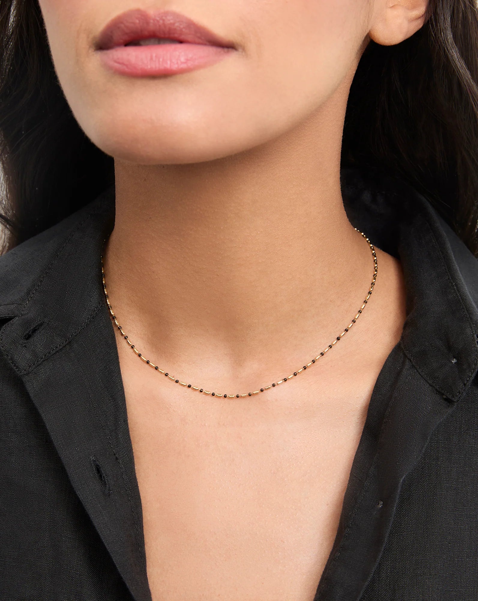 Enamel Bead Chain Necklace