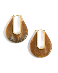 Resin Drop Hoop Earring