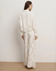 Aderes Eyelet Button-Down Shirt