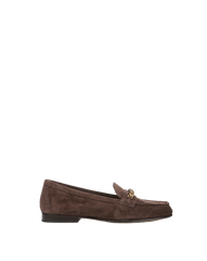 Penny Suede Chain-Link Loafer