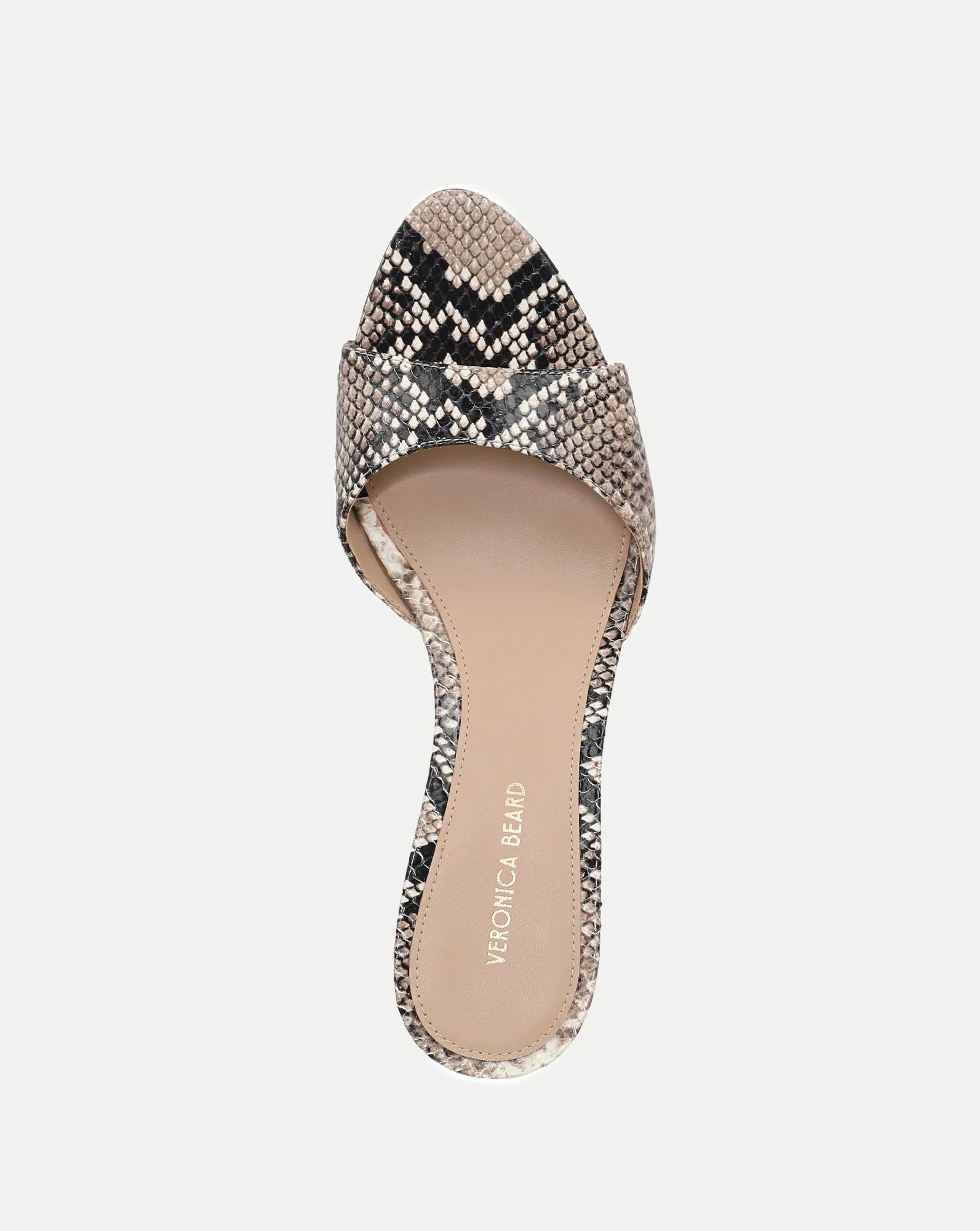 Tia Leather Kitten-Heel Sandal