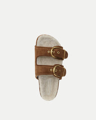 Prue Shearling Buckle Sandal