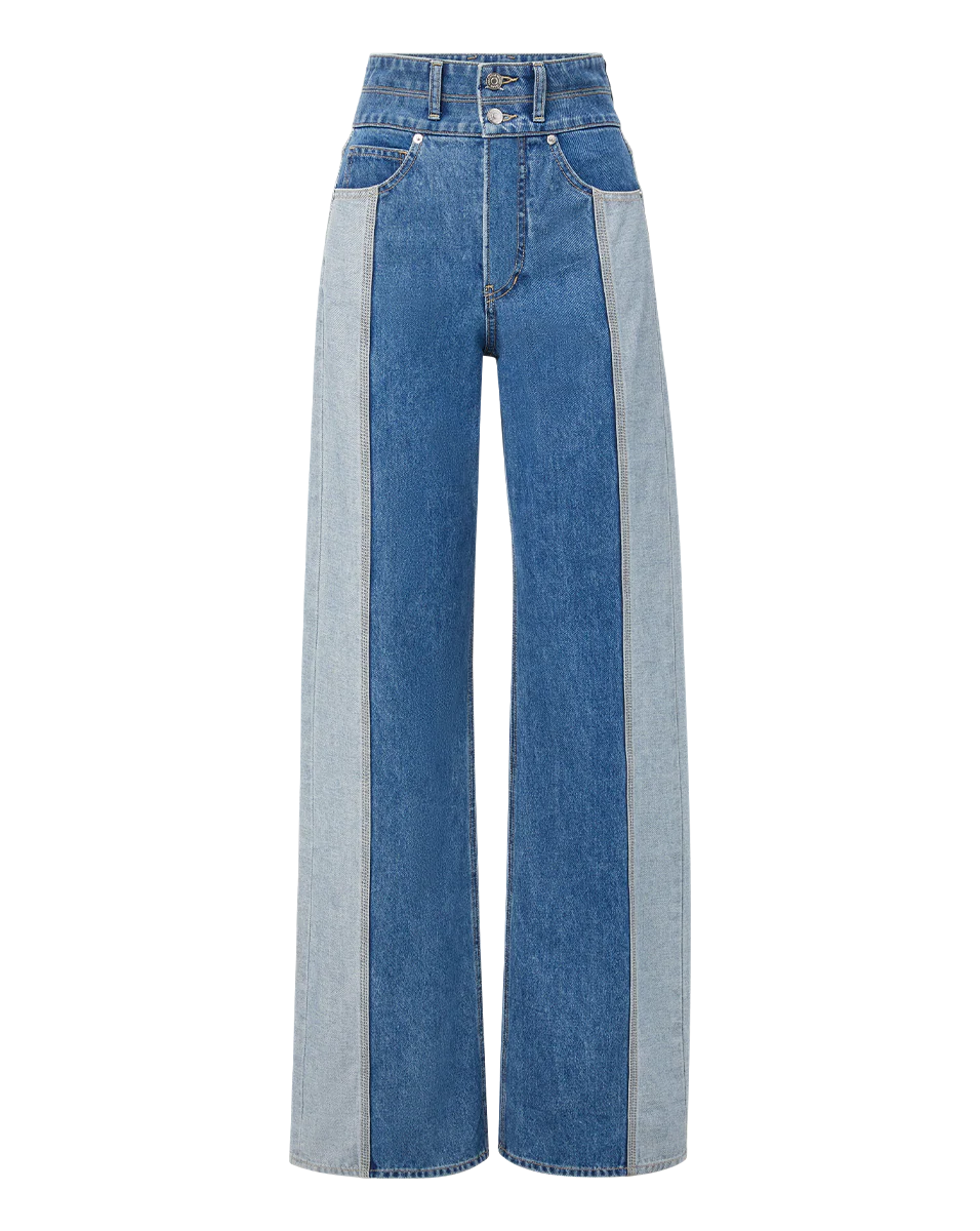 Taylor Two-Tone Wide-Leg Jean