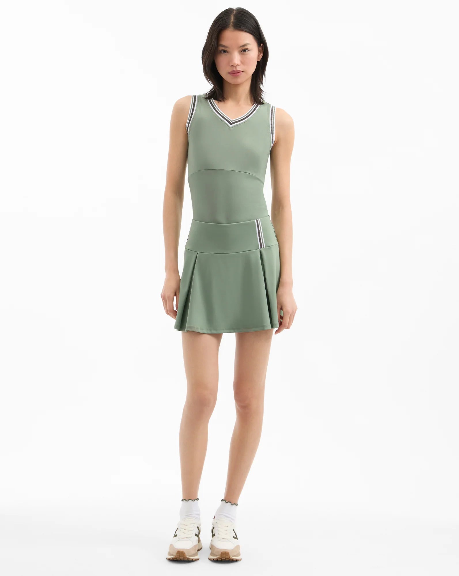Spin Striped-Trim Tank Top