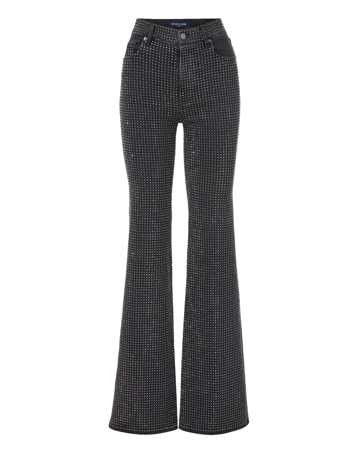 Crosbie Rhinestone Slim Wide-Leg Jean
