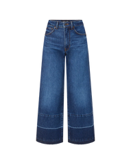 Taylor Released Hem Cropped Wide-Leg Jean