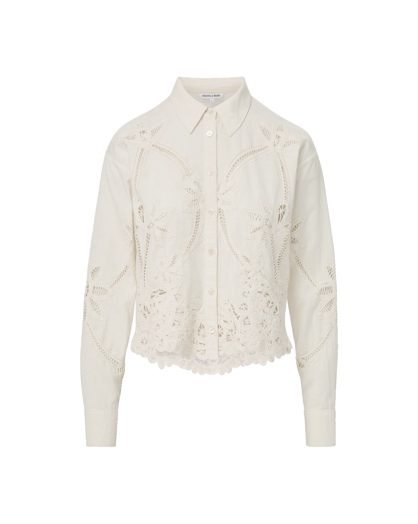 Aderes Eyelet Button-Down Shirt
