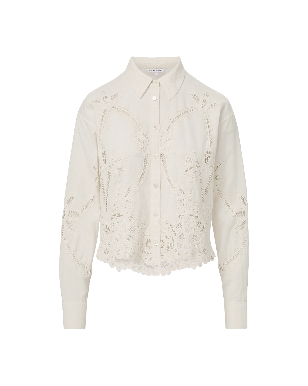Aderes Eyelet Button-Down Shirt