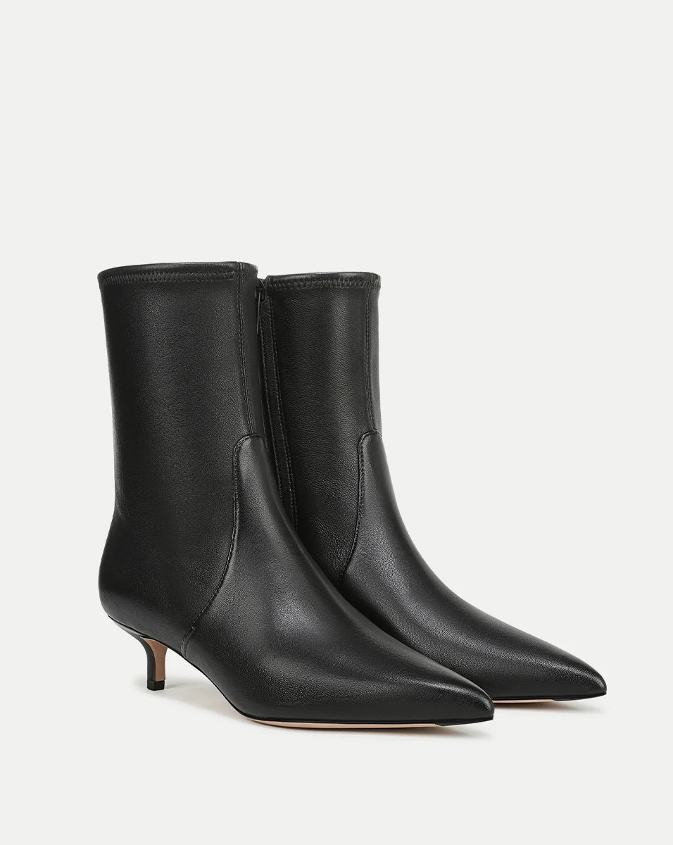 Lisa Stretch Kitten-Heel Ankle Boot