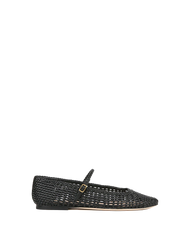 Ellie Woven-Leather Flat
