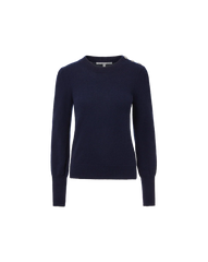 Nelia Cashmere Pullover | Button Accent