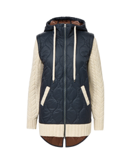 Barrows Knit-Sleeve Quilted Jacket